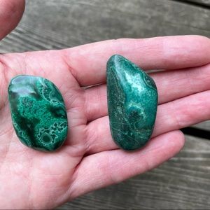 Malachite Chrysocolla 2 Piece Set